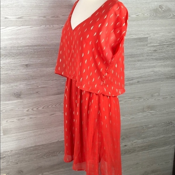 Anthro Francesca’s Midi Dress Cap Sleeve V-Neck - Picture 5 of 7